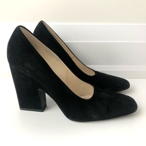 Celine suede chunky heel size 7